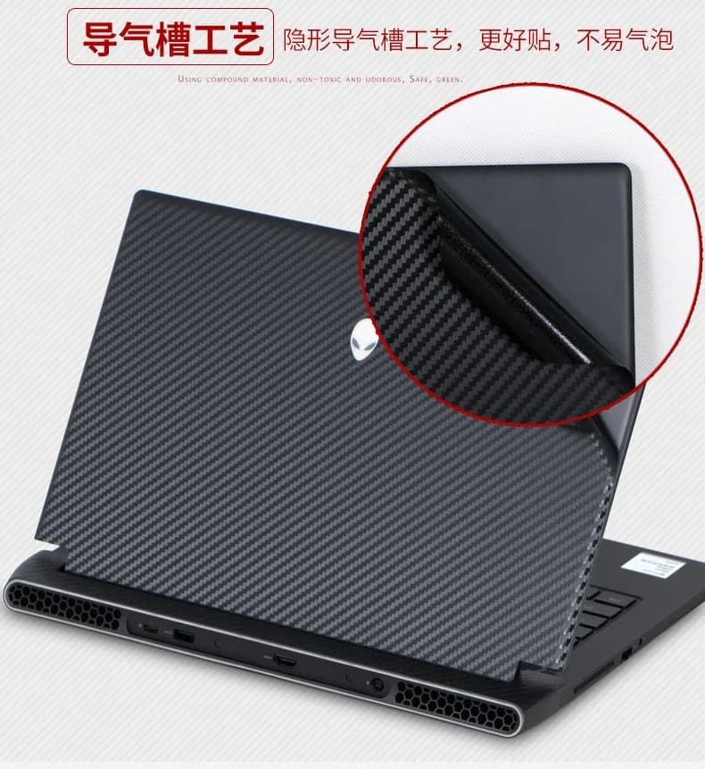KH Speciale Carbonio Vinile Adesivo per Laptop Decalcomanie Della Pelle Della Copertura Della Protezione per Alienware X14 R2 X16 2023 16 POLLICI M16 R1