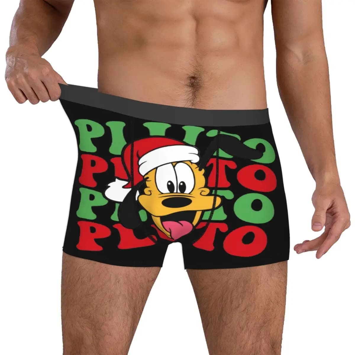 Intimo personalizzato P-Plutoes da uomo, boxer elasticizzati con cartoni animati, pantaloncini, mutandine morbide per uomo