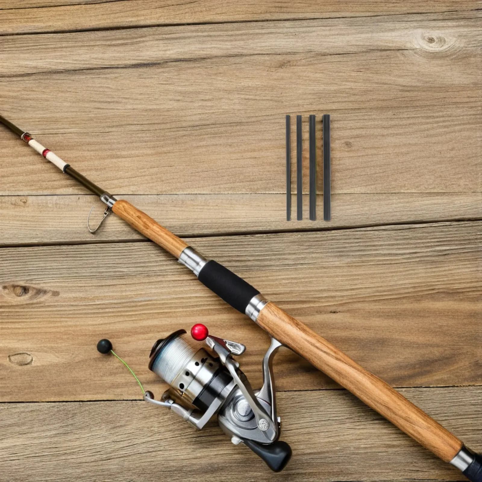 Kit di Riparazione Professionale per Canne da Pesca, 8 Pezzi, Punta di Ricambio in Fibra di Carbonio, Tubo Compatto Filettato in Fibra di Carbonio per Canne Danneggiate