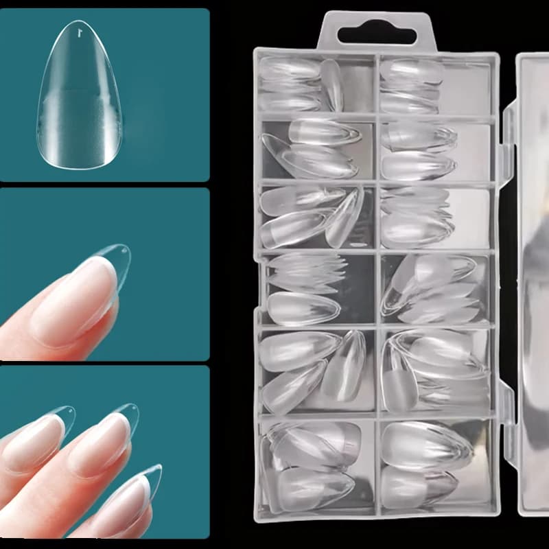 Nailpop Soft Gel Tips for Nails Acrylic Material Accessories and tools for medium length artificial nail capsules 120 pieces/box