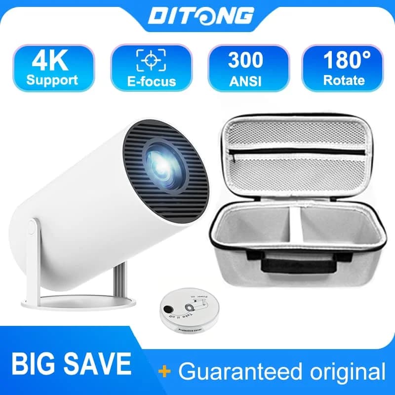 DITONG hy300 pro nuovo Proiettore 4K Android Wifi 1080P 1280*720P HD Home Cinema Video portatile all'aperto film led mini Projetor