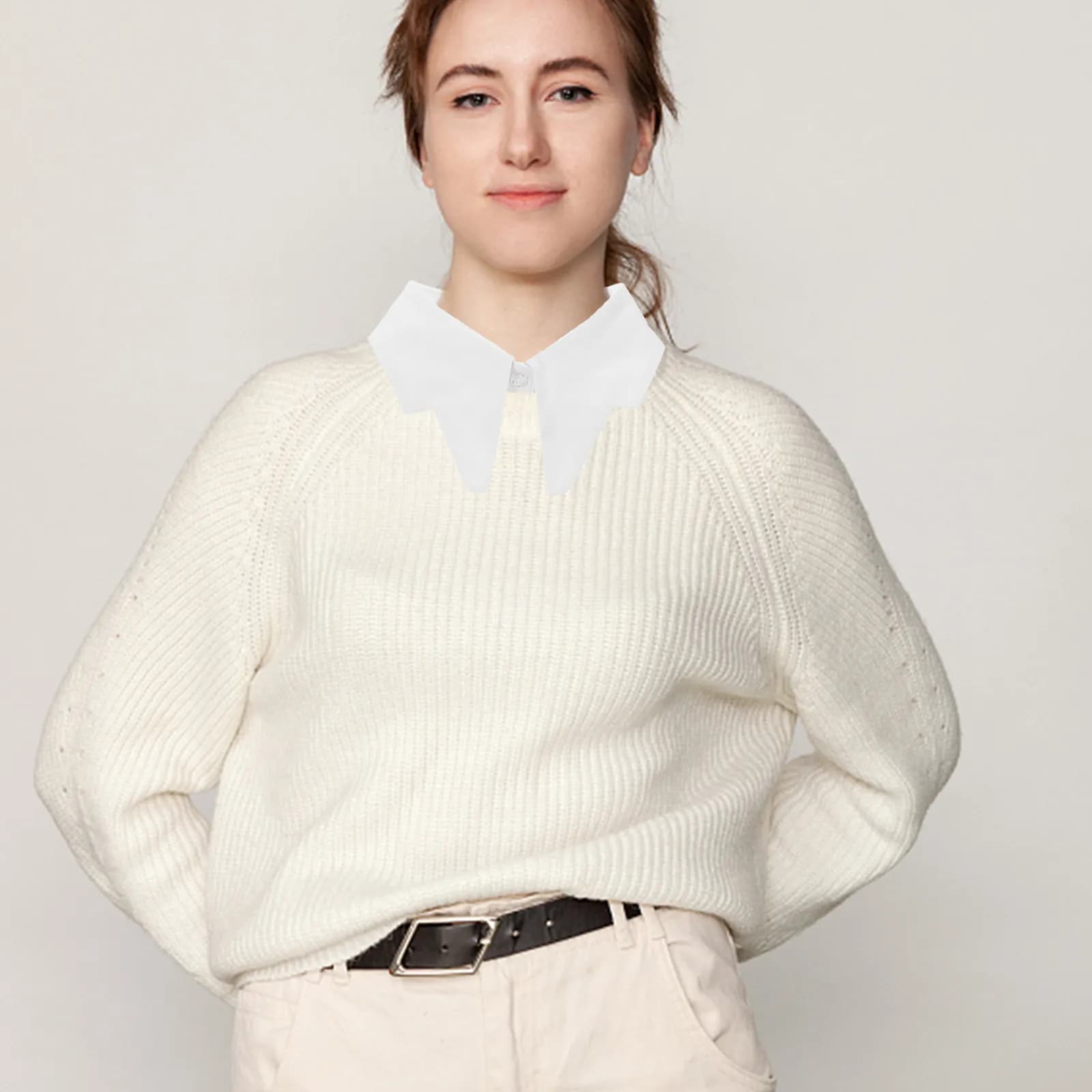 Flower Petal Cotton Detachable Fake Collar Comfortable Shirt Collar Insert for Women Blouses Sweaters Collars for Women