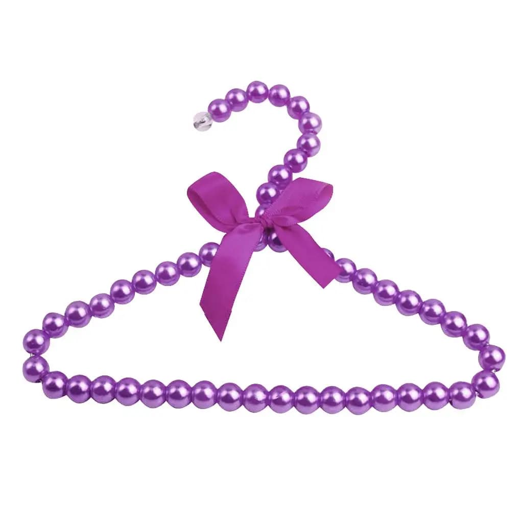 2-4 pcs plastic hangers for 18 inch purple doll dresses