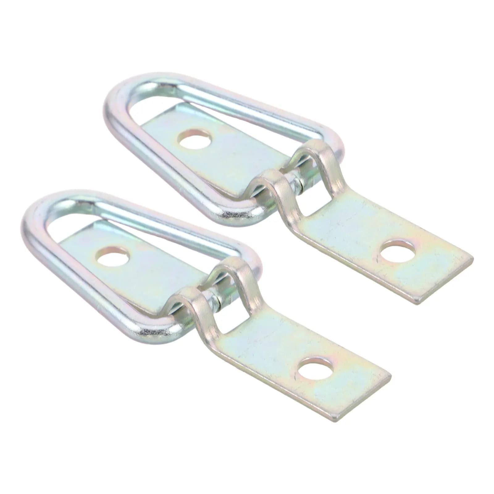 2 Pezzi Anelli a D per Ancoraggio a Superficie, Resistenti, per Pianale Camion, Camper, Rimorchio, Barca, Punti di Fissaggio, Ancoraggi per Coperta