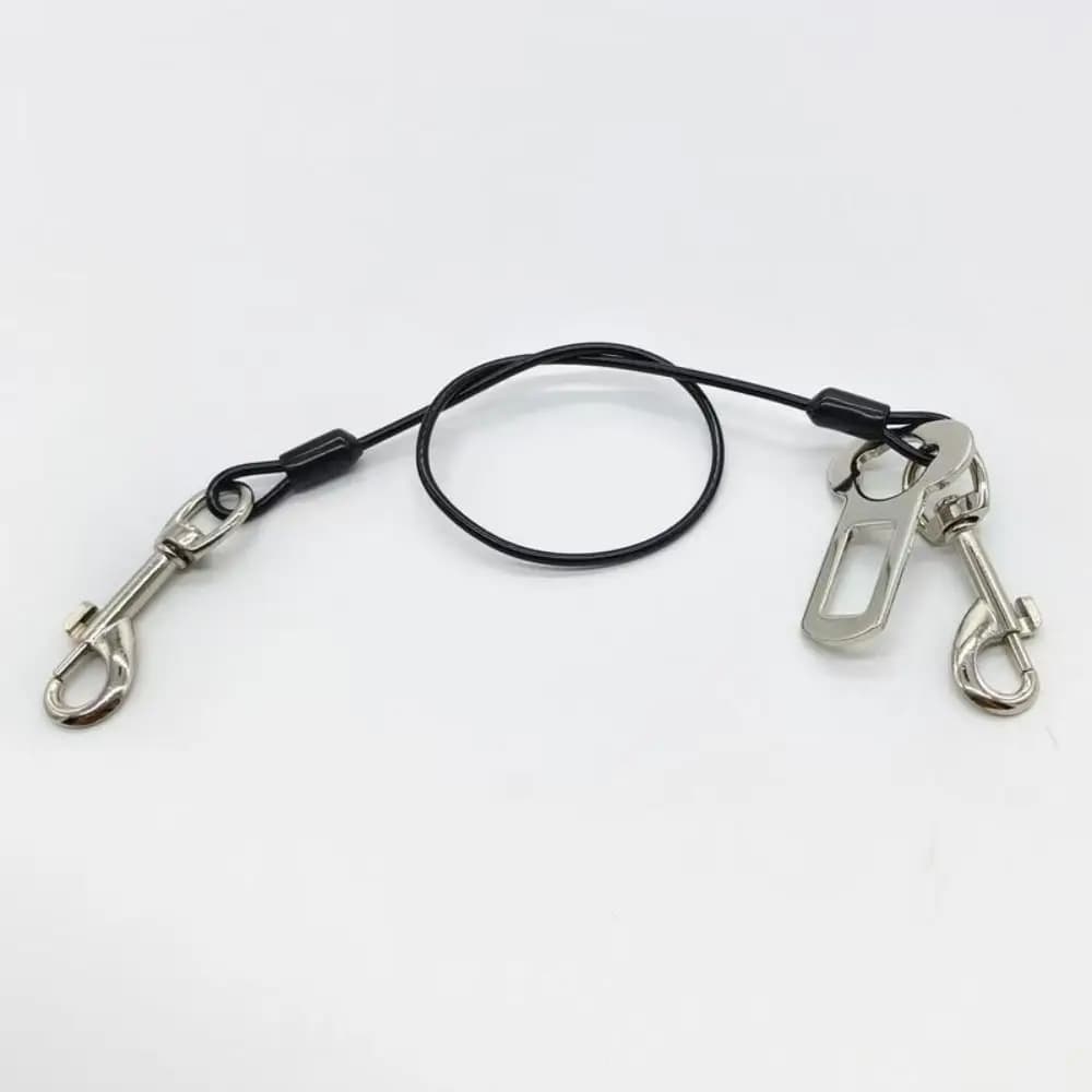 Essential Chew-Proof Dog Car Harness Comfy Secure Pet Safety Leash Wire Rope Anti-bite Dog Seat Belt Pet Vehicle Use