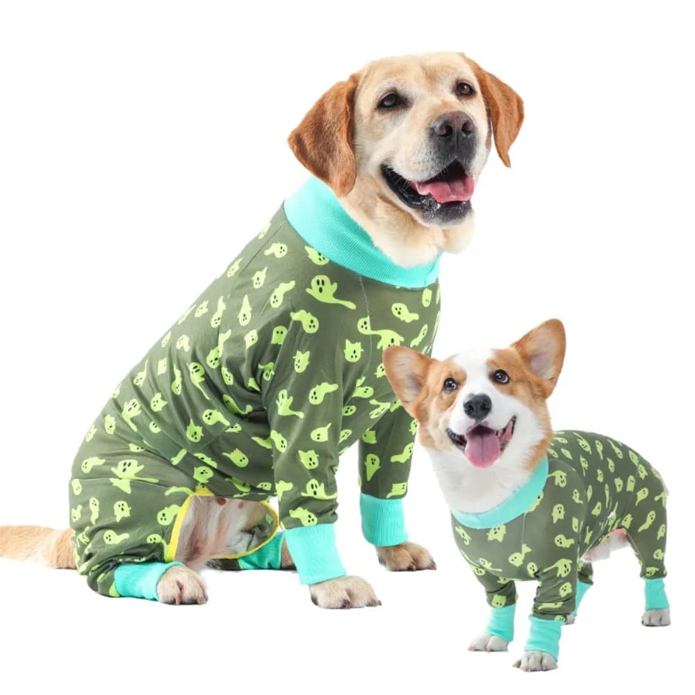 Pet 4 gambe manica lunga pigiama recupero tutina per Anti leccare cura delle ferite cani confortevole Anti-uv tutina tuta Jammies
