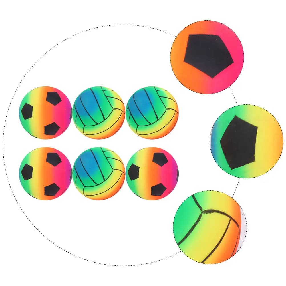 6Pcs Colorful Inflatable Beach Balls High Quality PVC Play Balls for Outdoor Indoor Water Fun Catch Throw Kick Bounce