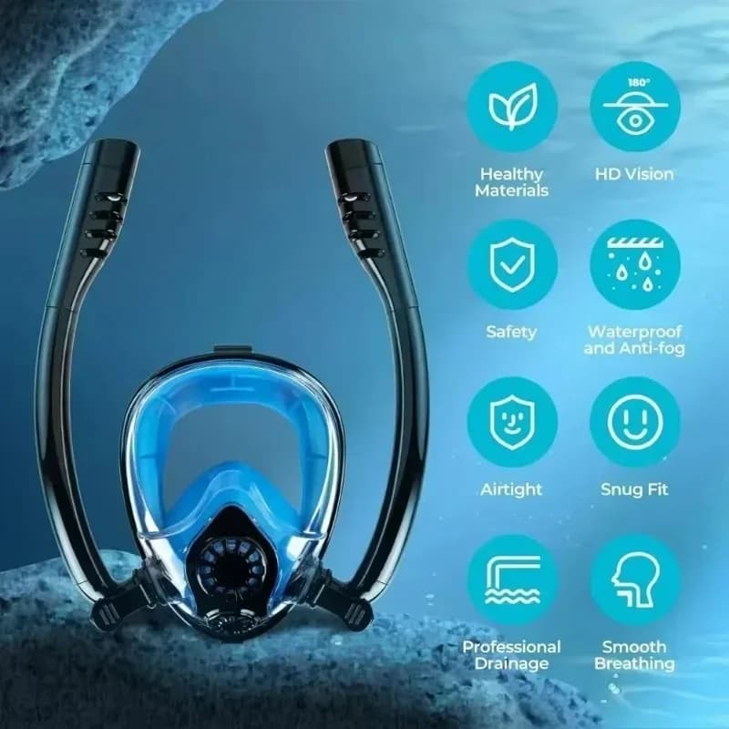[2026] Hot Sale Diving Tank with Snorkeling Mask 0.5L Mini Portable Scuba Polmoni Cylinder Full Diving Mask Br