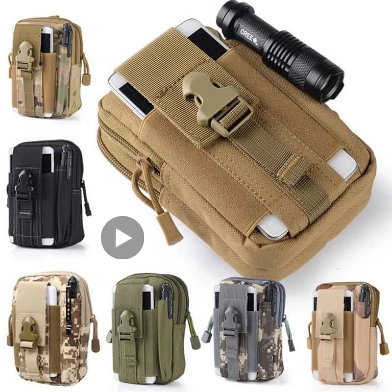Marsupio Tattico Militare da Uomo, Marsupio a Cinghia, Marsupio da Vita, Marsupio a Banana, Marsupio Canguro, Marsupio Porta Telefono, Marsupio Piccolo da Lato