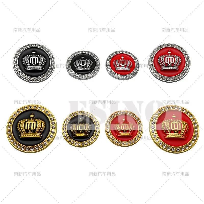 Car Styling Corona 3D con diamanti Decorativi in lega metallica Parafango posteriore Distintivo adesivo Corpo Portellone Displaceme Emblema