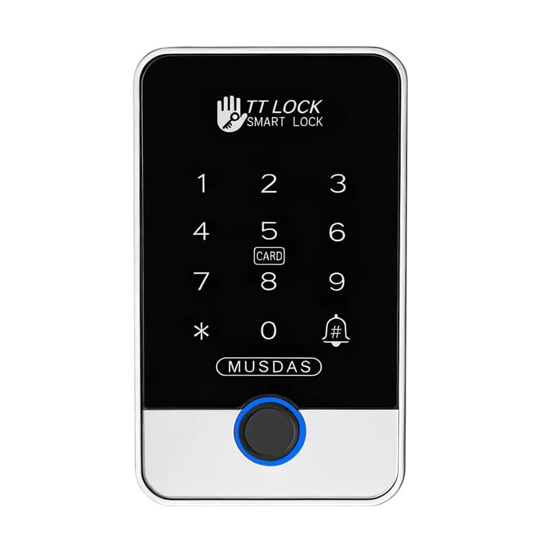 Serratura Intelligente Universale Impermeabile con App Mobile, Password, Lettore di Carte, Controllo Accessi Bluetooth, Impronta Digitale e Accesso Remoto