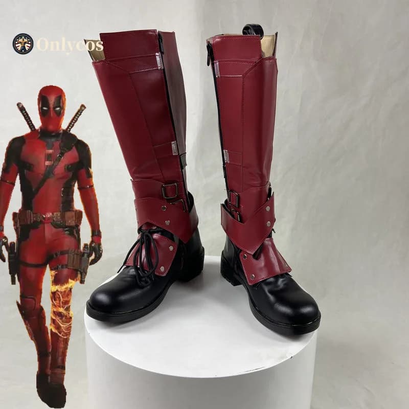 Deadpooling 3 Stivali Cosplay Gioco di ruolo Scarpe fantasy Calzature Costumi per feste di Halloween Accessorio Onlycos