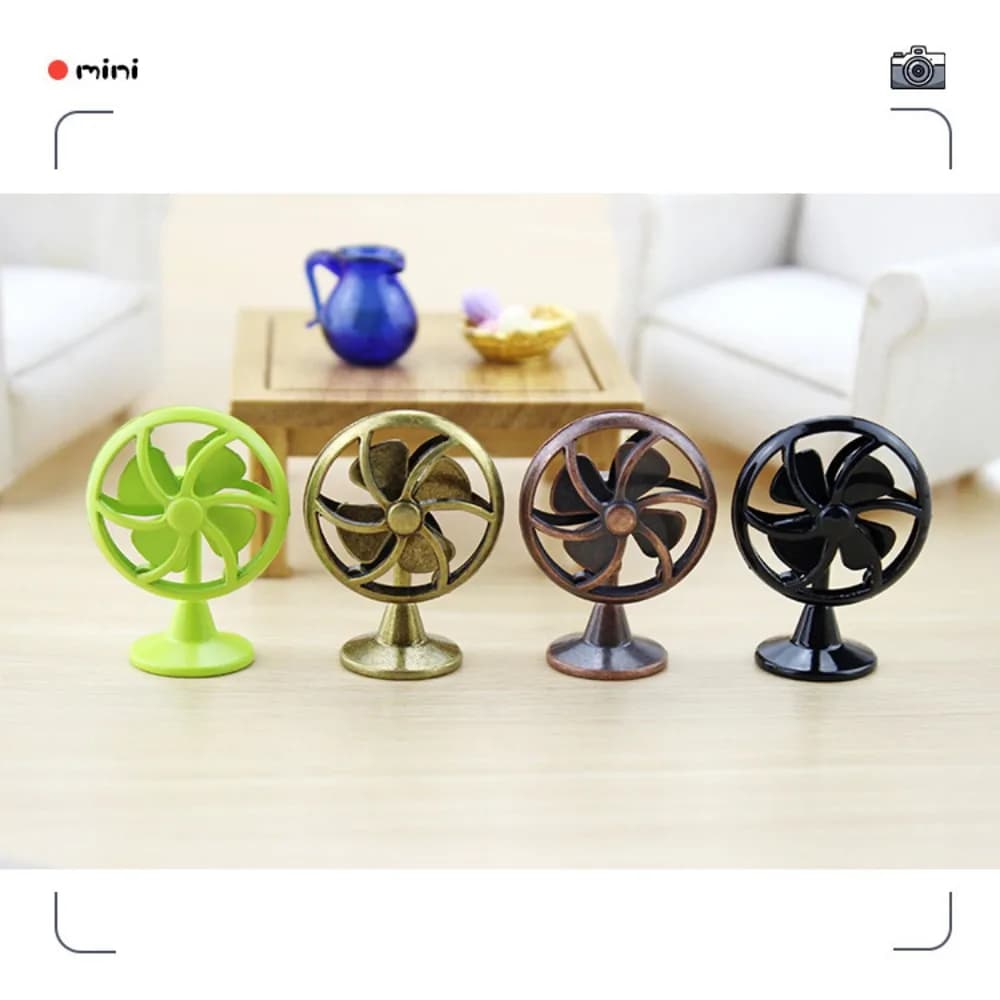 Mini Electric Fan Model Dolls Accessories for 1/12 1/6 Bjd Dolls Furniture Doll House Accessories Toys
