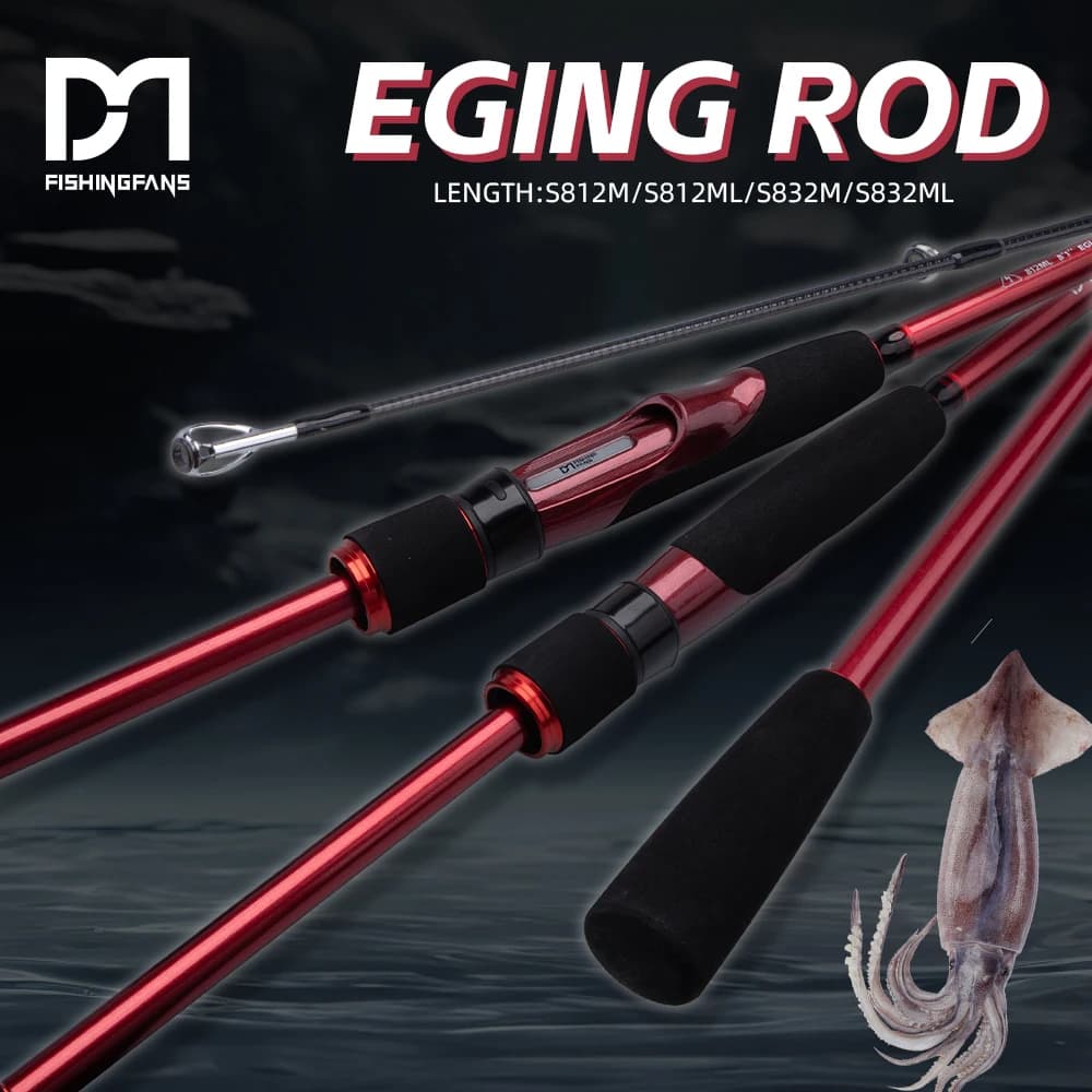 FISHINGFANS 46T 8' 8'3 Carbon Blank Egi Squid Lure Rod 832M 832ML EGI 2-3.5# Squid Sensitive Light Weight Eging Fishing Rod