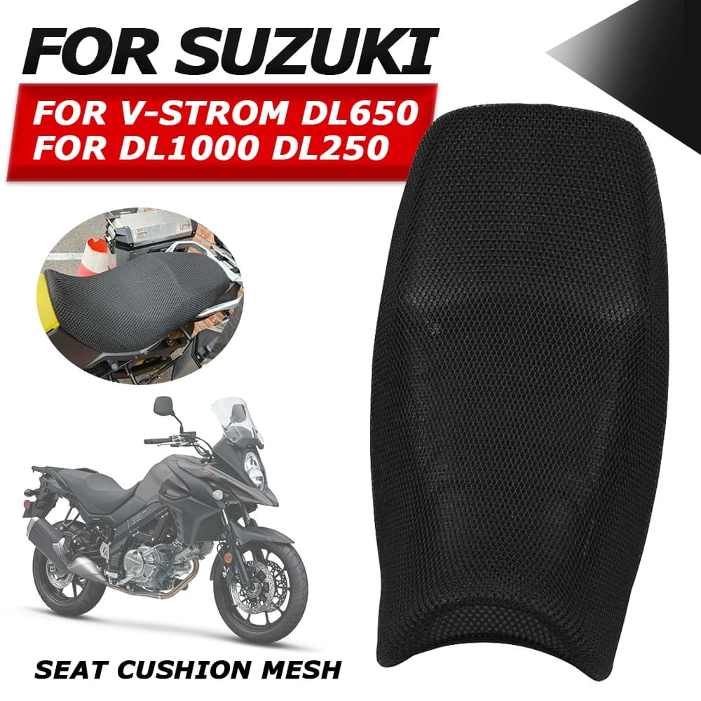 Moto Anti-Slip 3D Tessuto di Maglia di Protezione Cuscino Coprisedile Per Suzuki V-Strom VStrom DL650 DL1000 DL250 DL 650 1000 250