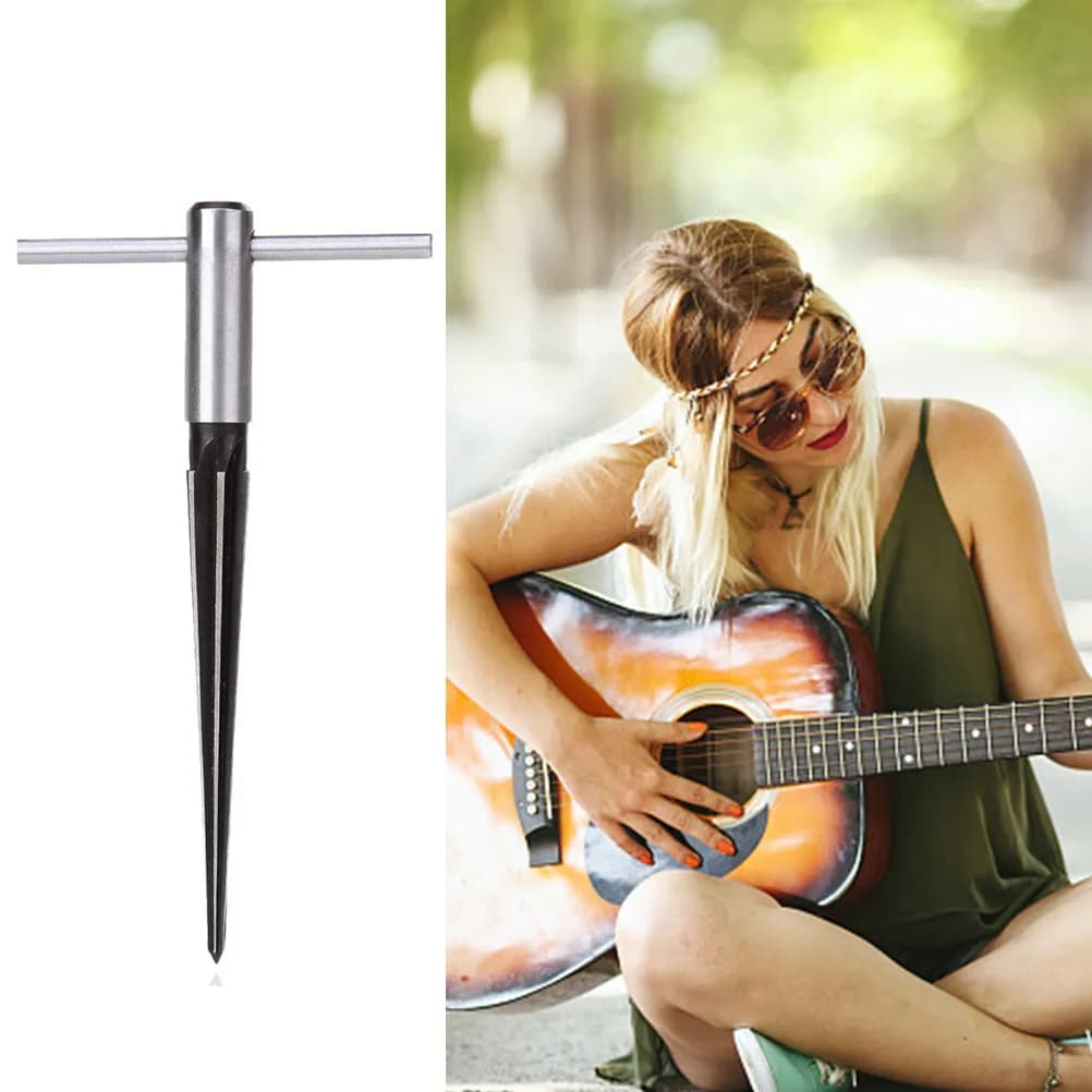 Utensile Professionale per Foratura del Ponte della Chitarra, Fresa in Acciaio Resistente per l'Installazione del Ponte di Chitarre Folk, Classiche e Ukulele