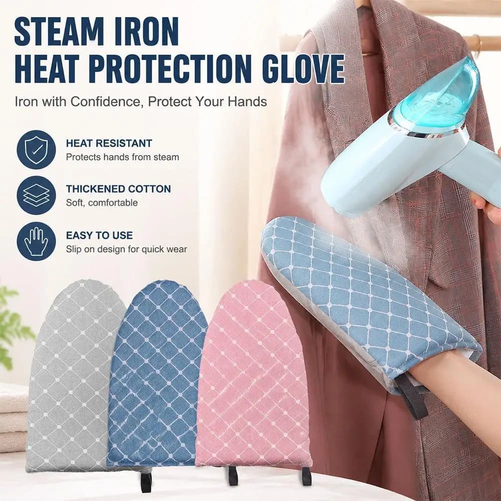 1 Piece Handheld Mini Heat Resistant Ironing Pad Board Iron Cover Heat-resistant Stain Resistant Garment Steamer Ironing Gloves
