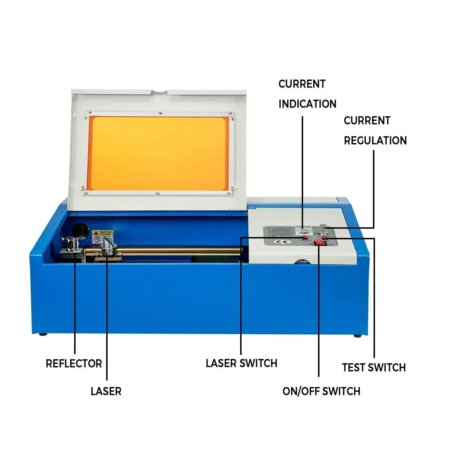 Laser Engraving Machine CO2 SIHAO 3020 Table 40W, 30*20cm, Cutting Tools for Acrylic, Paper, Leather, Wood, Wood Processing