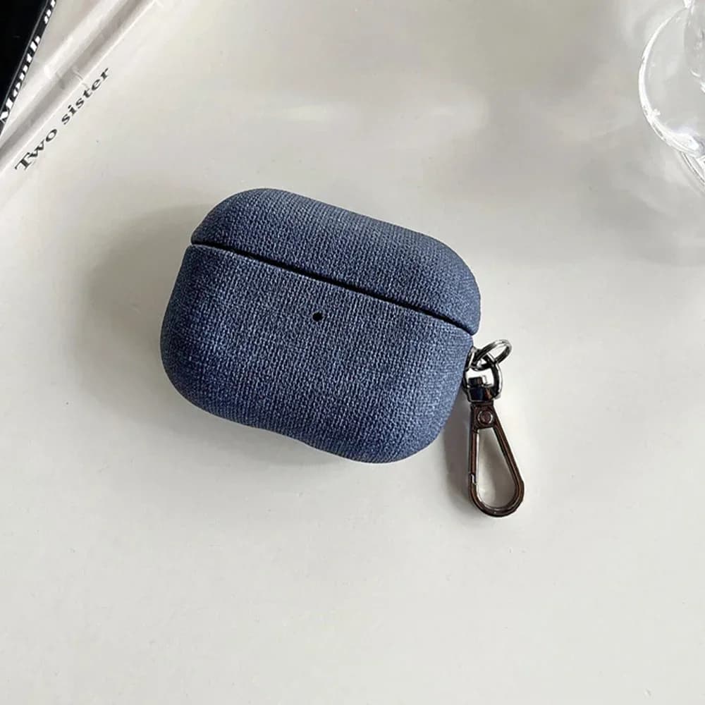 Custodia protettiva in tessuto per auricolari per Apple Airpods 4 3 Pro 3 2 con chiave chiusura in metallo copertura per cuffie Bluetooth per Air Pods 2 1