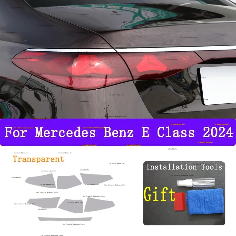 Per Mercedes Benz Classe E (2024) Faro posteriore Car Styling Adesivo Fari TPU Affumicato Nero fanale posteriore Pellicola protettiva accessori