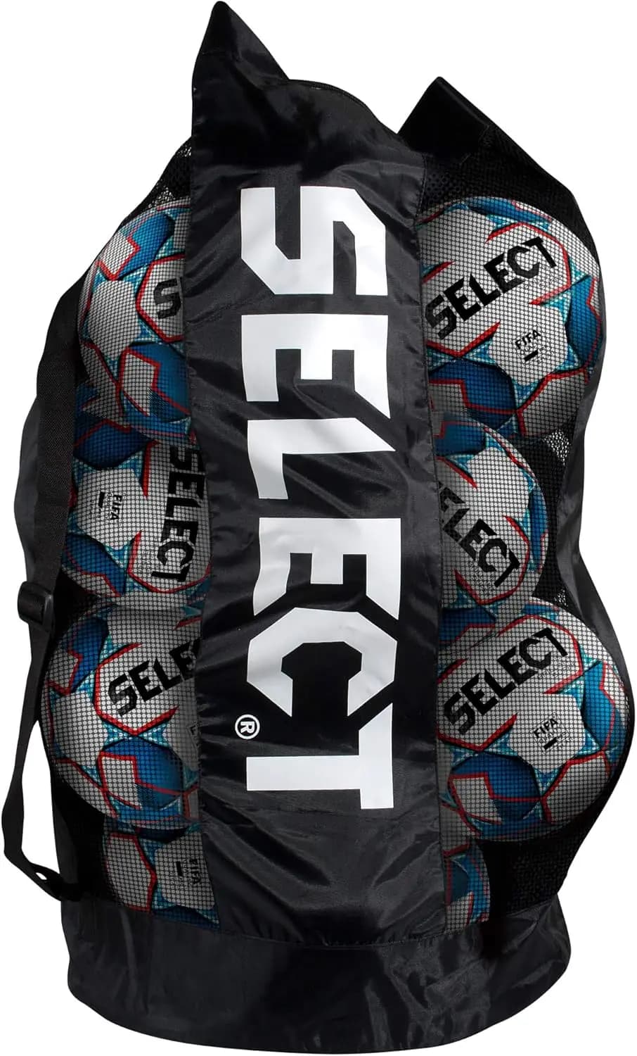 Durable nylon football bag with shoulder and mesh for easy transport