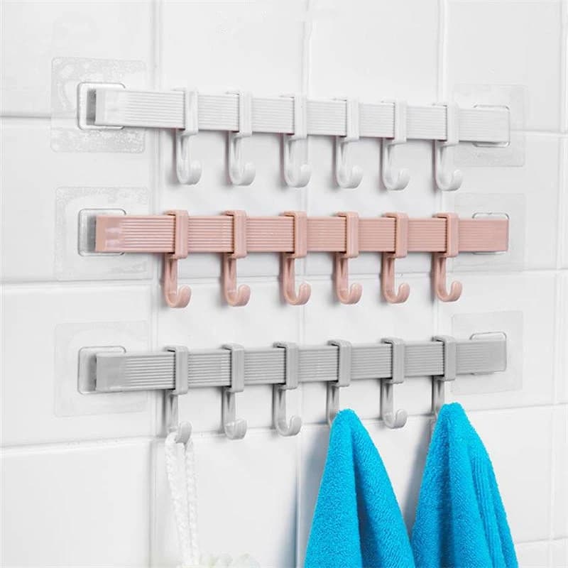 Wall Hooks Plastic Keychain Wall Door Clothes rack for bathroom organizers Save Space