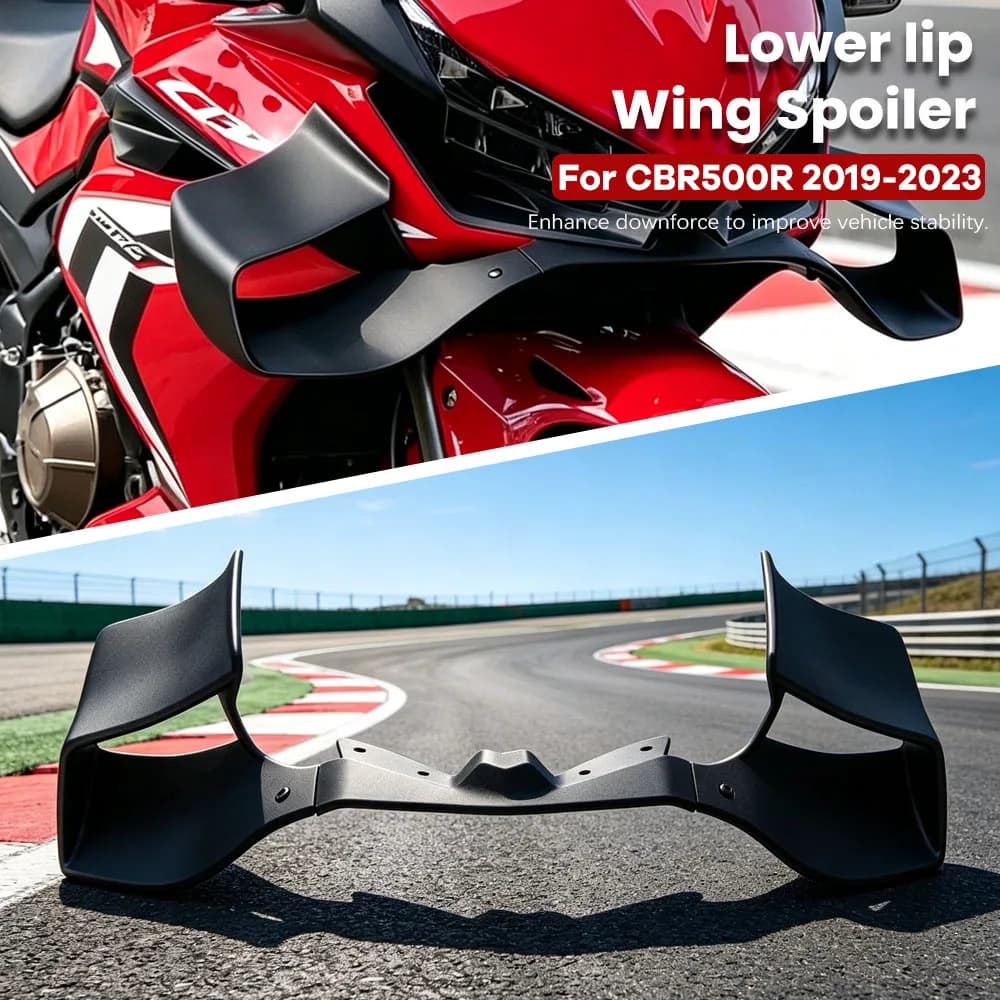 Motorcycle Side Winglet Front Spoiler Wing Fairing Fixed Lower Lip GP Downforce Kit For Honda CBR500R CBR 500R 2019-2023