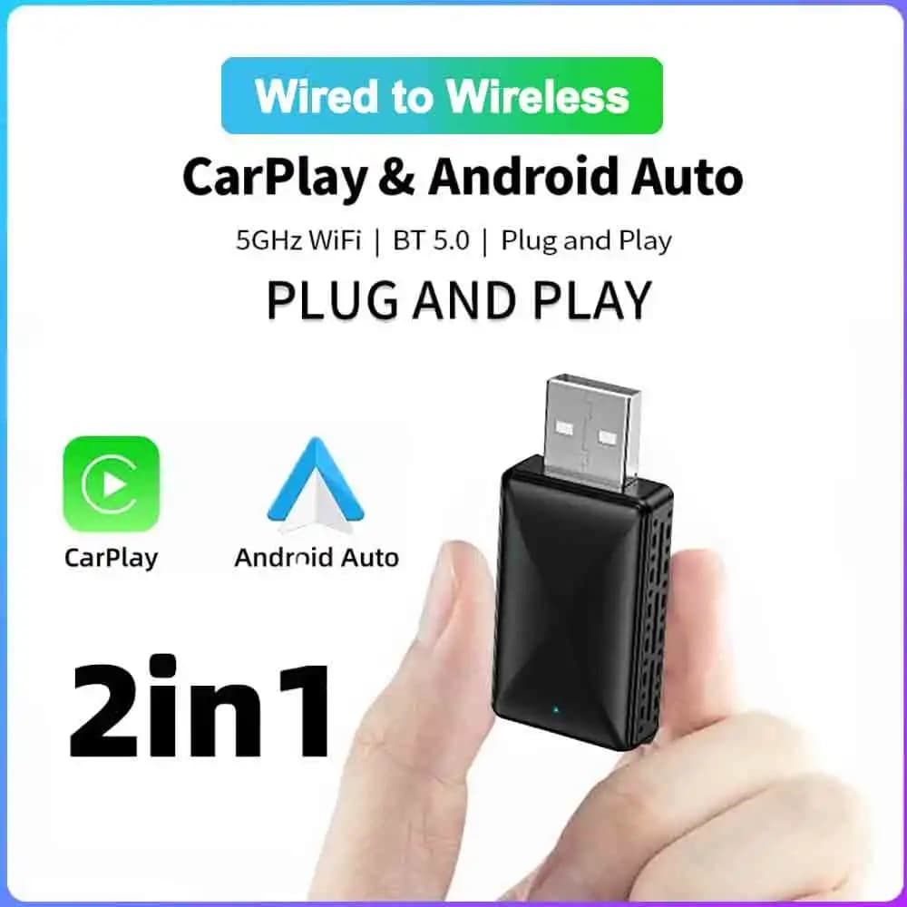 NUOVO Wireless CarPlay Android Auto Adattatore Wireless Smart Mini Box Plug And Play WiFi Connessione rapida Universale