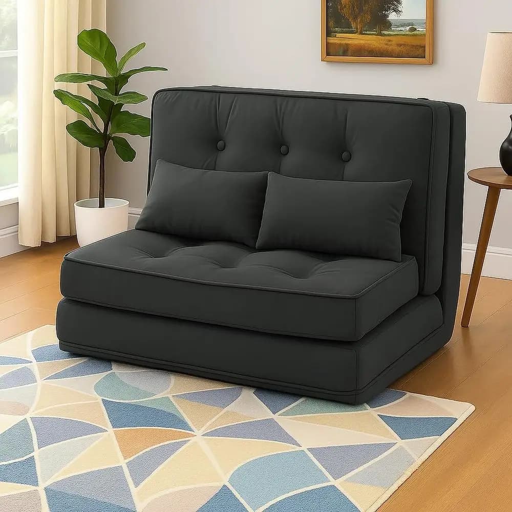 olding Soa Bed,Convertible Sleeper Chair with Pillows,old Out Chair Bed&abric loor Couch,oldable Mattrwith Adjustable Backrest o