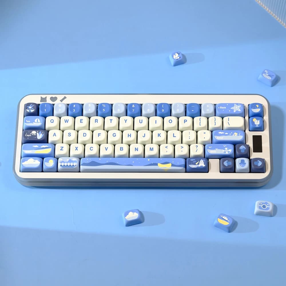 Guarda il tema del mare Keycaps MOA Profile Keycap PBT Dye Sublimation Keycap per tastiera meccanica MX 61/67/68/75/87/980