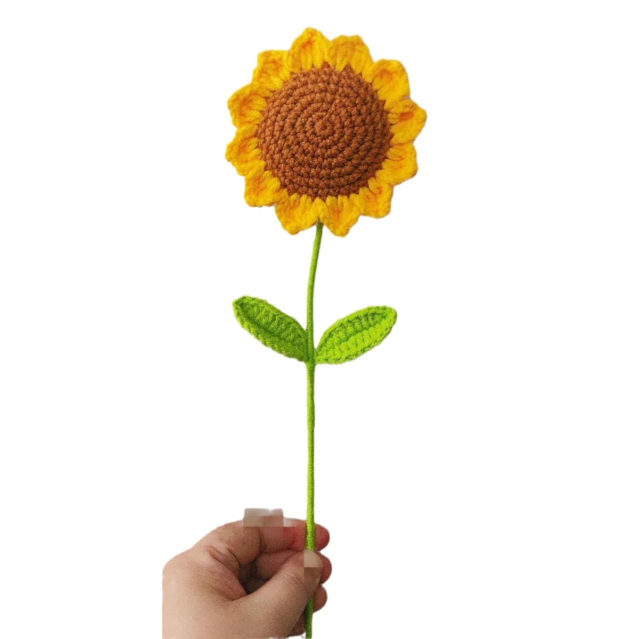 Hand-Knitted Artificial Flower Sunflower Crochet Hook Fake Flowers Mother's Day Teacher's Day Gift Photography Props