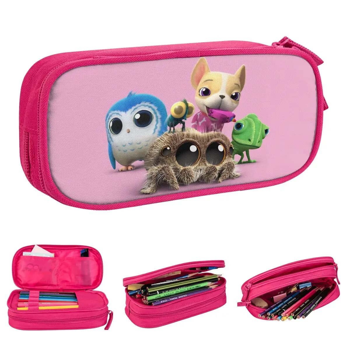 Astuccio portapenne Lucas Friend Spider, astuccio portapenne a forma di cartone animato Kawaii, scatola per penne per studenti, borse portaoggetti di grandi dimensioni, articoli di cancelleria per la scuola.