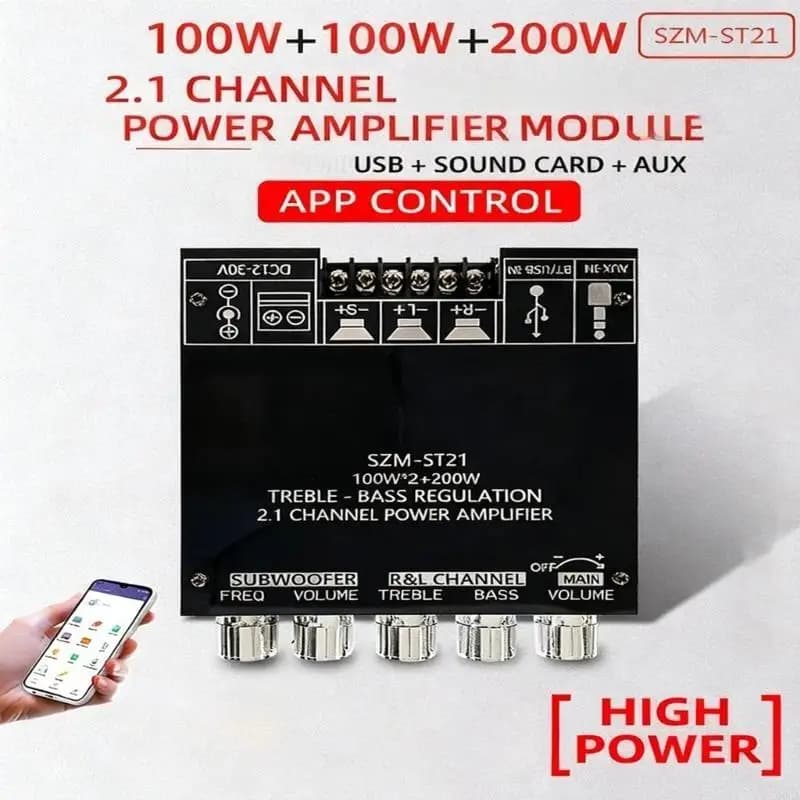 Scheda amplificatore compatibile a basso rumore 100 W x 2 + 200 W potenza digitale