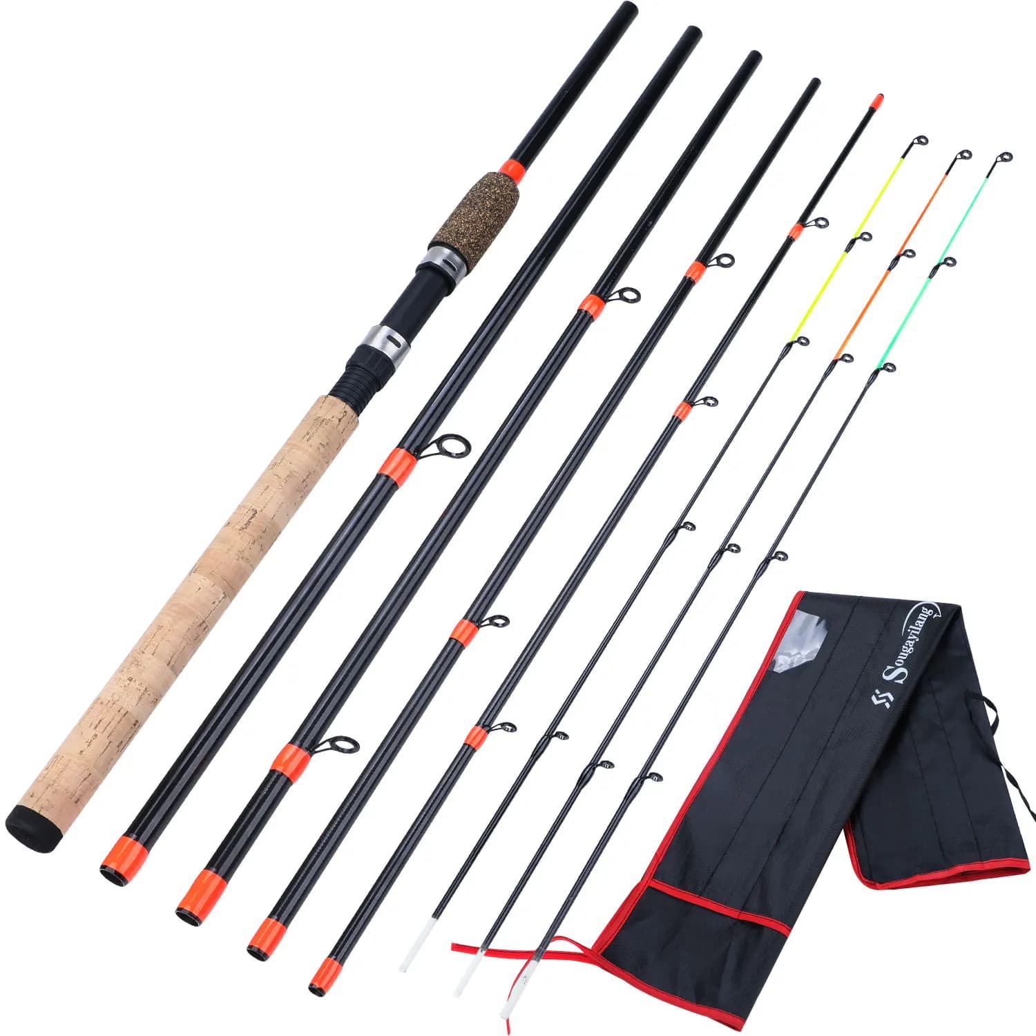 Fishing rod Sougayilang 3M Feeder with Cheese Handle, L/M/H Power, Carbon Fiber, for Spinning, Esca Weight 30-120g, Fishing Shear