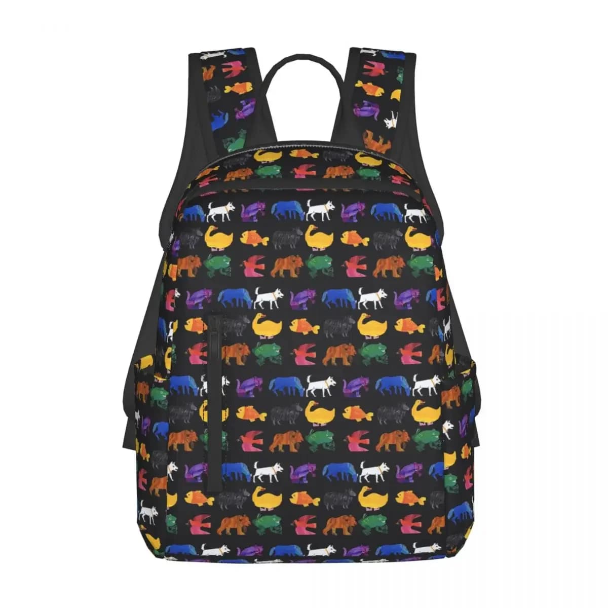 Eric Carle Animals Backpack Large Capacity Children BookBag School Bag Shoulder Bags for Men Women