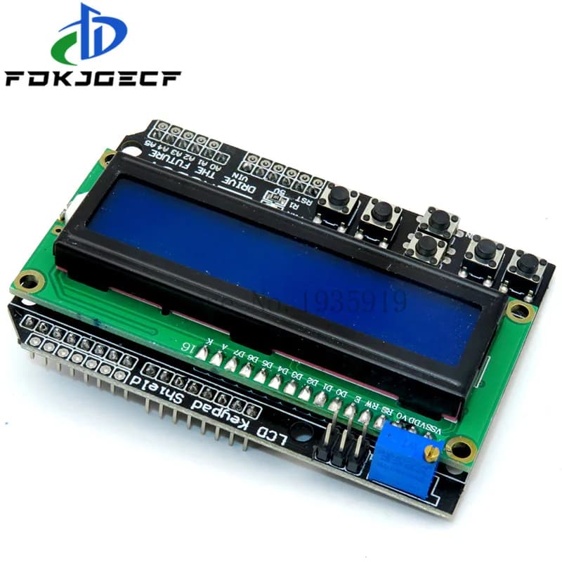 1PCS LCD Keypad Shield LCD1602 LCD 1602 Module Display For Arduino ATMEGA328 ATMEGA2560 raspberry pi UNO blue screen
