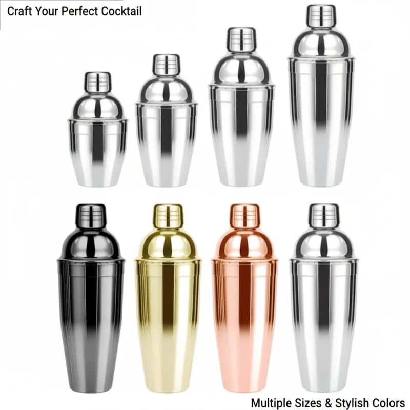 Set da cocktail 750ml Kit da barista Shaker in acciaio inossidabile Strumento da barista Mixologia professionale Shaker Bar Kit da discoteca Regali Nuovo