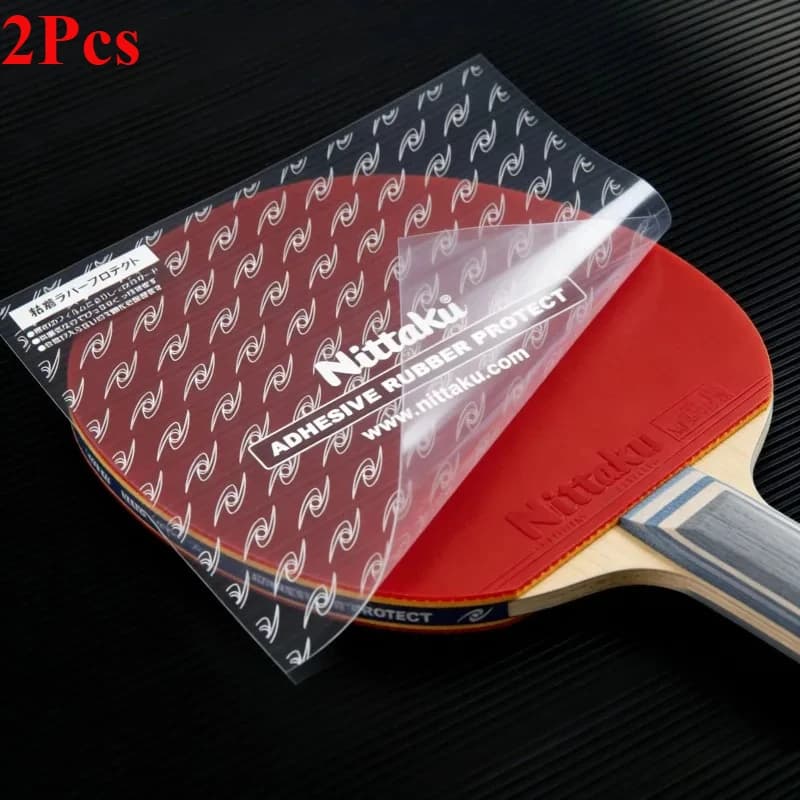 Nittaku Table Tennis Racket Rubber Protective Film 2Pcs Electrostatic Protective Film for Ping Pong Paddle Racket Bat Anti-Dust