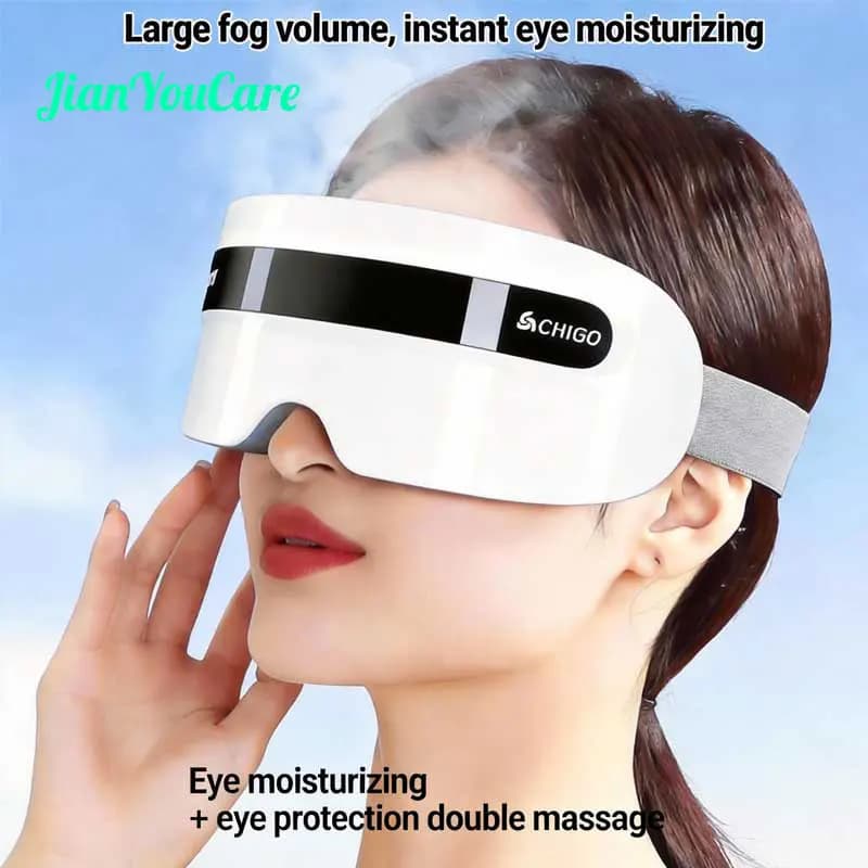JianYouCare Vibration Electric Eye Massage, Atomizing Humidifier for Eyes, Bluetooth Music, Removes Eyewear, Improves Sleep