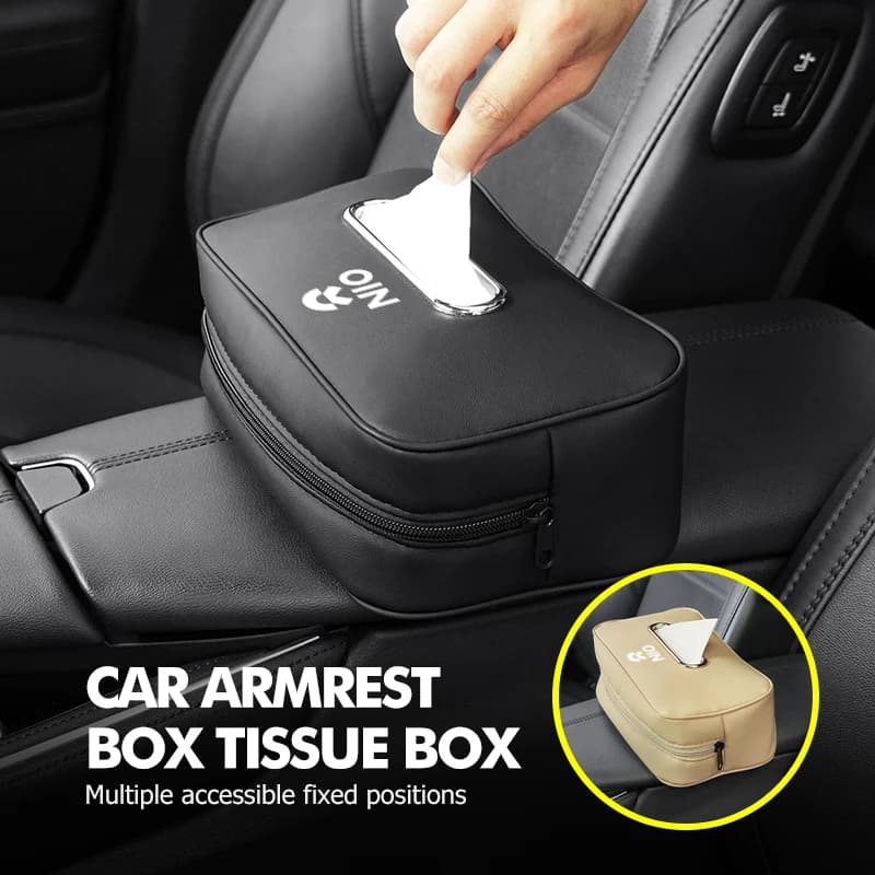 For NIO Car Center Console Armrest Box Tissue Box Paper Towel Storage Bag ES6 EC6 ES8 ES7 ET5 ET7 EP9 EVE 2021 20