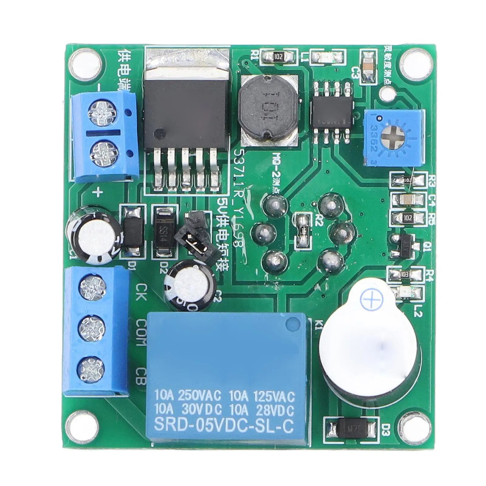 Smoke Sensor Module Switch PVC Light Sound Alarm Smoke Detector Alarm Module for Kitchen Hotel DC5‑30V
