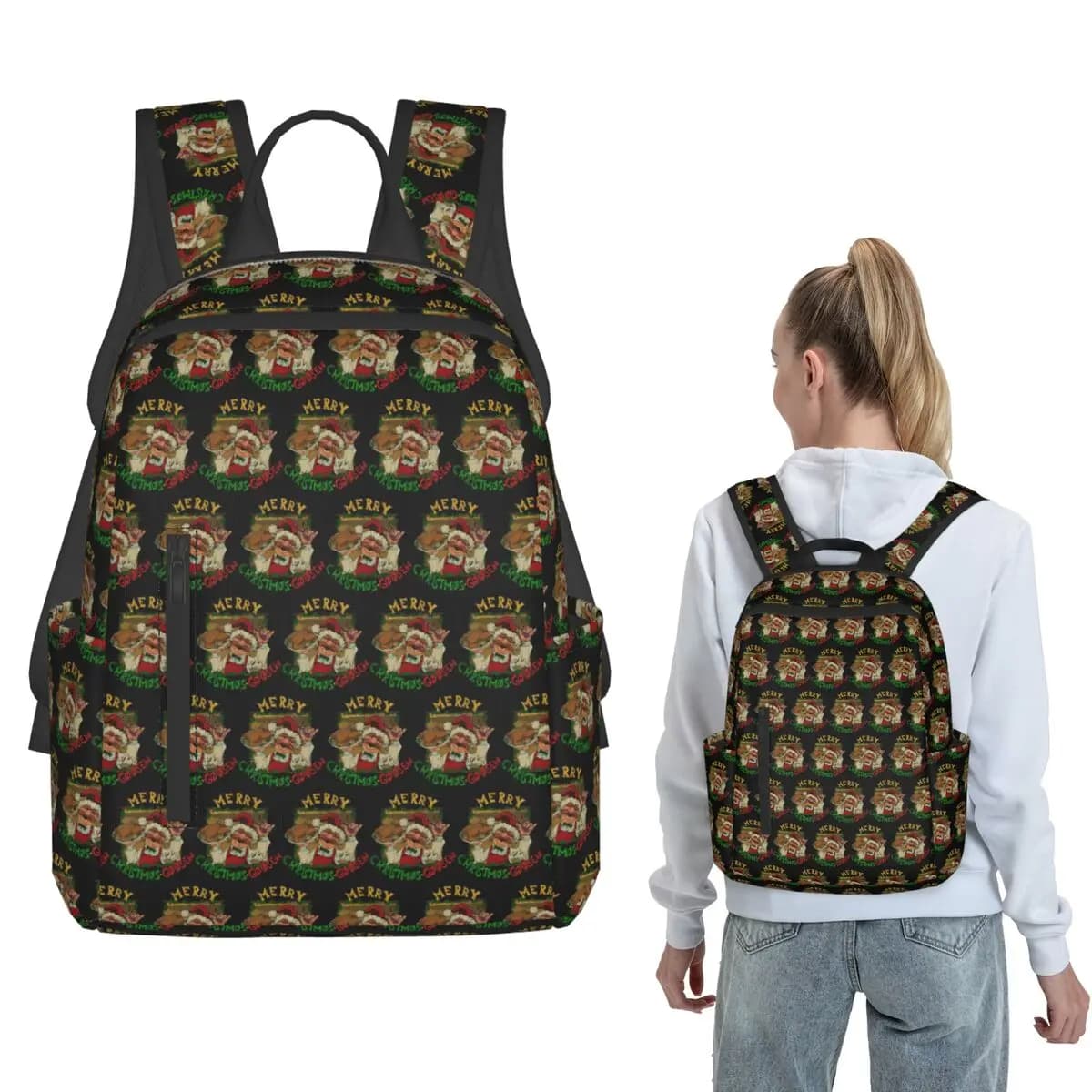 Zaino Chef Christmas Thankgiving, zaino per bambini, borsa per libri, borsa da scuola, borse a tracolla per uomo e donna
