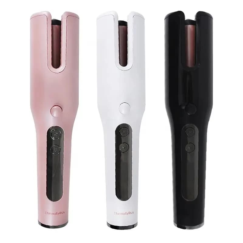aAlla ModaaArricciacapelli Elettrico con Rifill Wireless e Rotazione Automatica, Bacchetta Arricciante con Heating in Ceramica