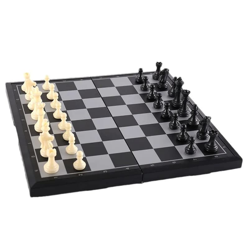 Magnetic Chess Set Foldable Portable Storage Magnetic Chessboard Suction Design Outdoor Travel Leisure Game Tool