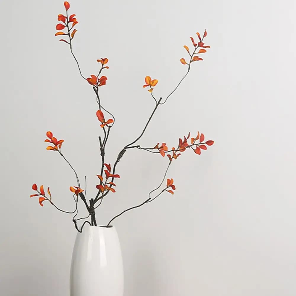 Retro Autumn Leaf Plant Bouquet Withered Handmade Artificial Maple Leaf 2 Fork/3 Fork Long Fake Maple Leaf Branch Garden