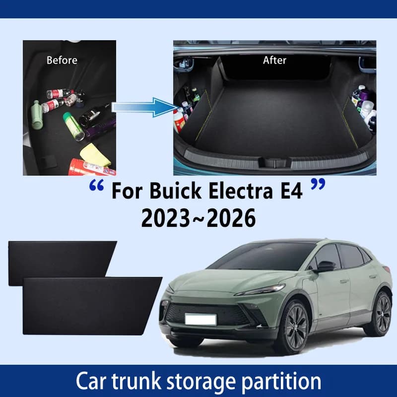 Accessori auto Per Buick Electra E4 2023 ~ 2026 2025 Tronco Partizione di Stoccaggio Multifunzione di Stoccaggio Auto Parti Interni Organizzatore
