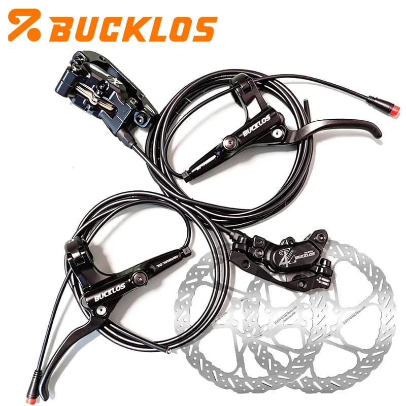 Electric Bicycle Hydraulic Brakes Set 1150/1950mm Clamp Mountain Bike Brak Postmount Front Rear Folding Bike Power Off Ebrake