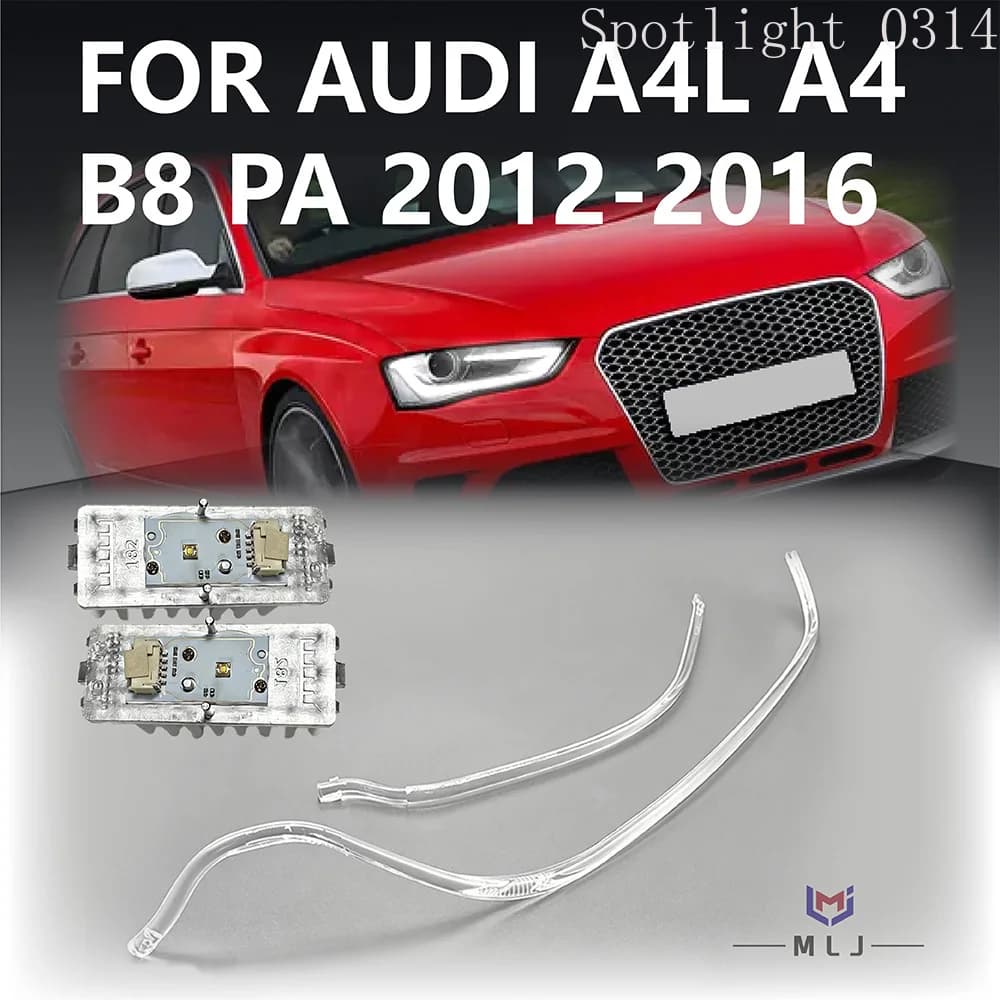 DRL Angel Eye Module Light Guide Strip For Audi A4 RS4 A4L B8 PA 2012-2016 White Headlight P121260 DRL Tube Bar Car Accessories