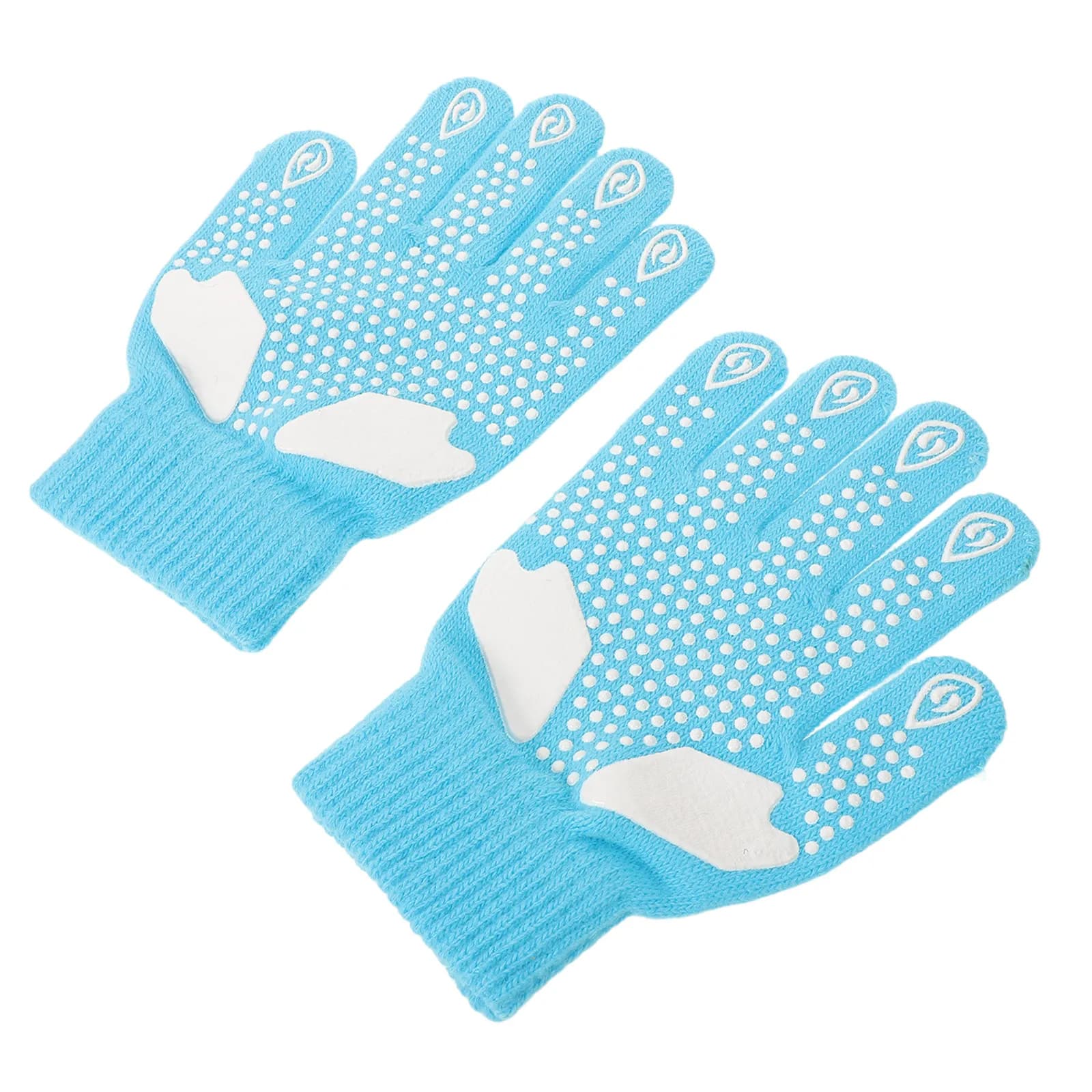 1 paio di guanti da pattinaggio su ghiaccio per ragazze, donne e giovani, accessori antiscivolo per pattinaggio artistico, palmo spesso, asciugatura rapida, comodi per l'allenamento