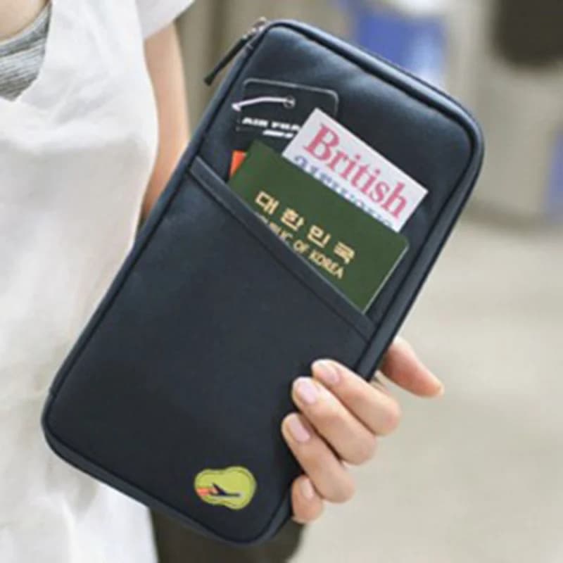 Pacchetto di carte da viaggio Portafoglio Porta documenti per passaporto familiare Porta biglietti Organizzatore ID Custodia per credito Custodia per documenti